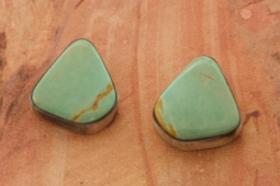Day 8 Deal - Native American Jewelry Genuine Kingman Turquoise Sterling Silver Post Earrings